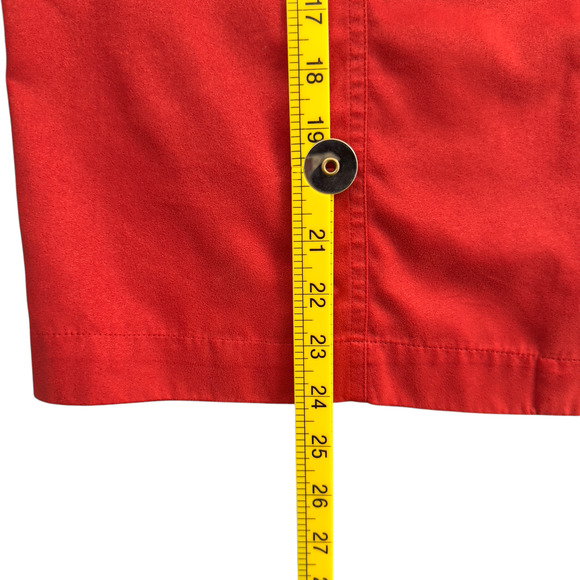 Chico's Design Dark Orange Button Up Chest Pockets‎ Shacket Jacket Size Large - Picture 7 of 7